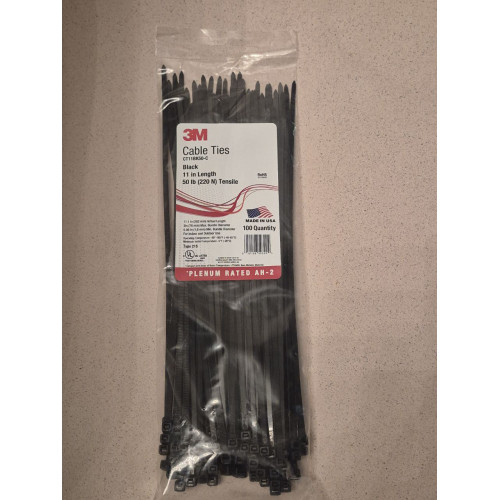 Хомут-Стяжка кабельная 3M (USA ) CT11BK50-C  282 мм (black) (уп. 100 шт.)