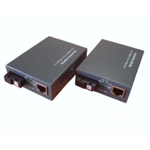 Медиаконвертер WDM SC/SM/20km, 10/100 Mb/c, 1310/1550 нм, внешний блок питания (пара)